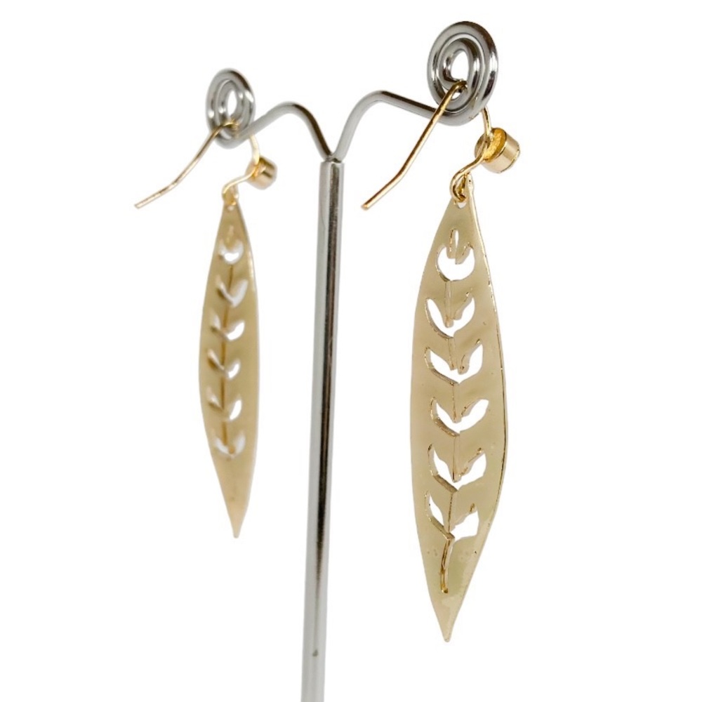 Gold Leaf Dangle Earrings